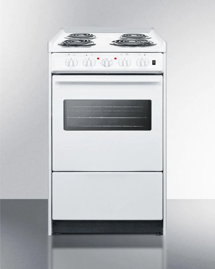Summit 24 Electric Range with Storage Drawer and Manual Clean Oven White - WEM110RW - image 5
