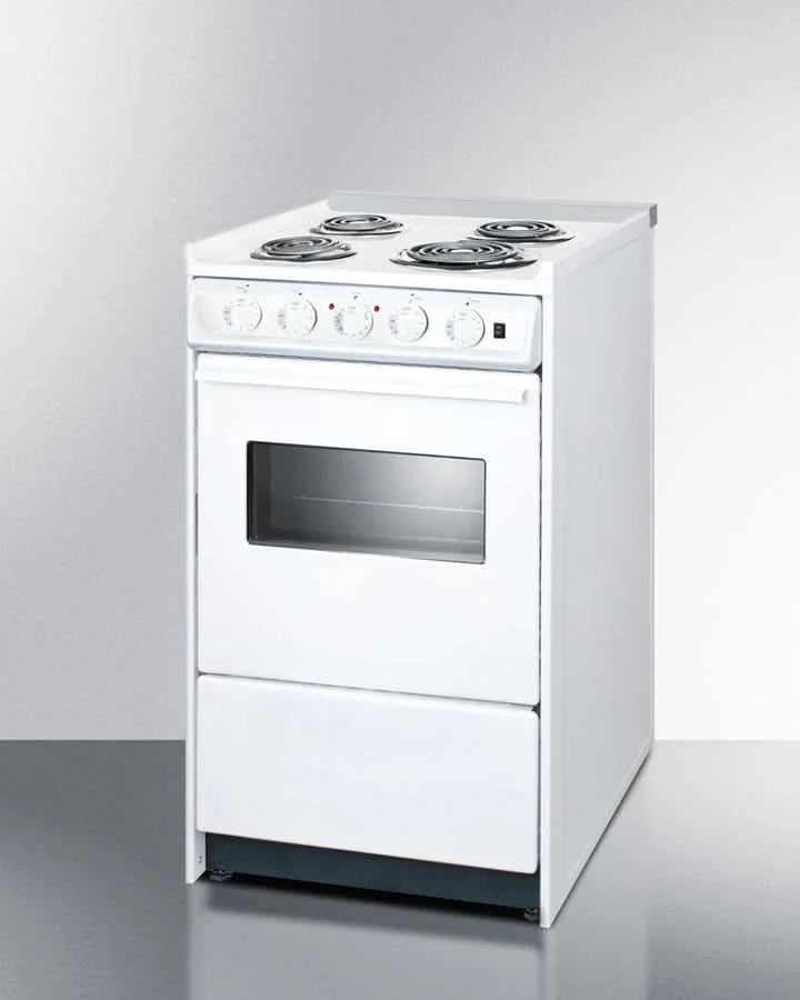 Summit 24 Electric Range with Storage Drawer and Manual Clean Oven White - WEM110RW - image 4