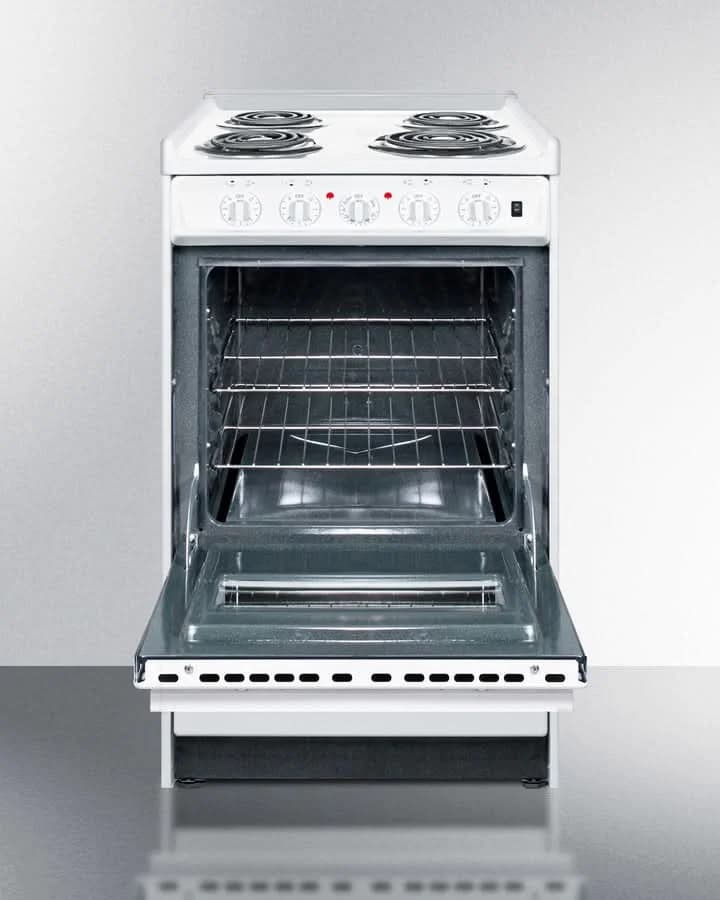 Summit 24 Electric Range with Storage Drawer and Manual Clean Oven White - WEM110RW - image 3