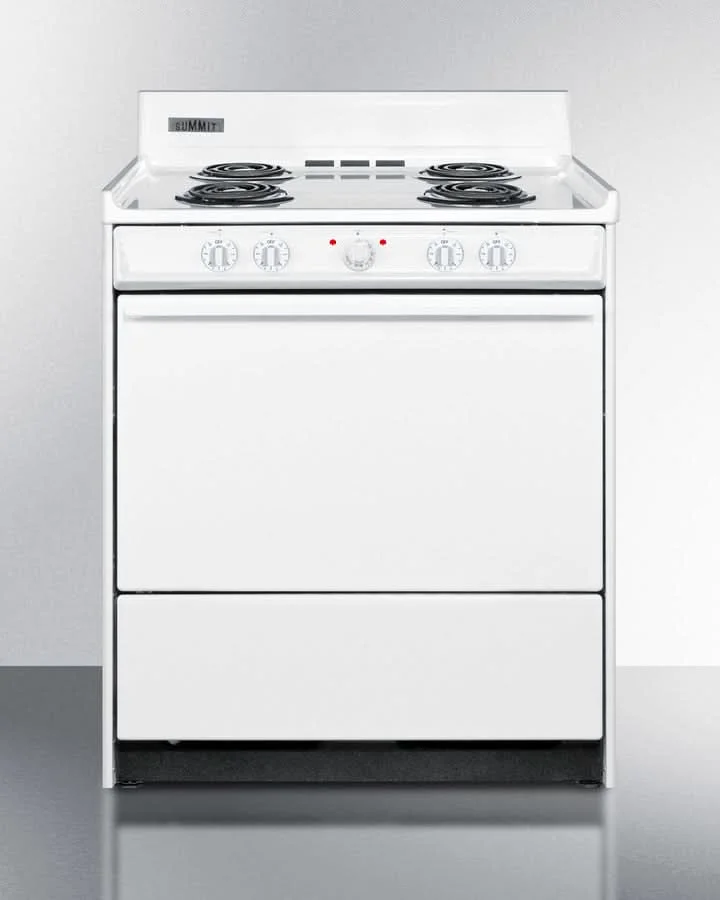 Summit 24 Apartment-Sized Electric Range with Coil Elements White - WEM210 - image 4