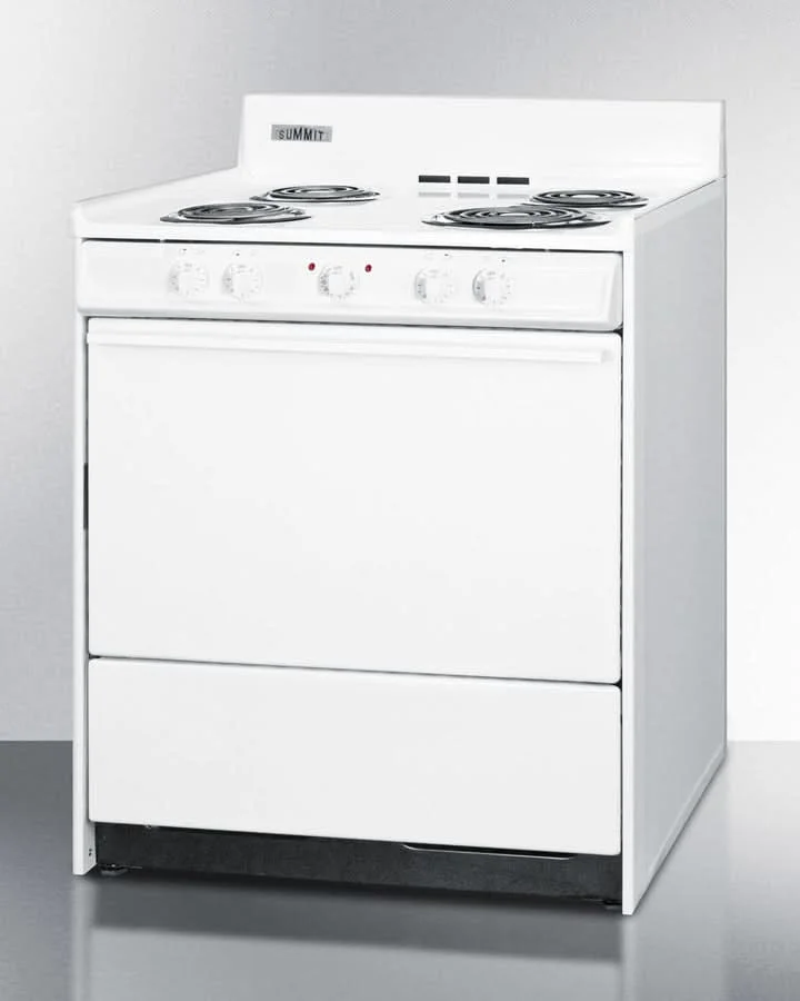 Summit 24 Apartment-Sized Electric Range with Coil Elements White - WEM210 - image 3