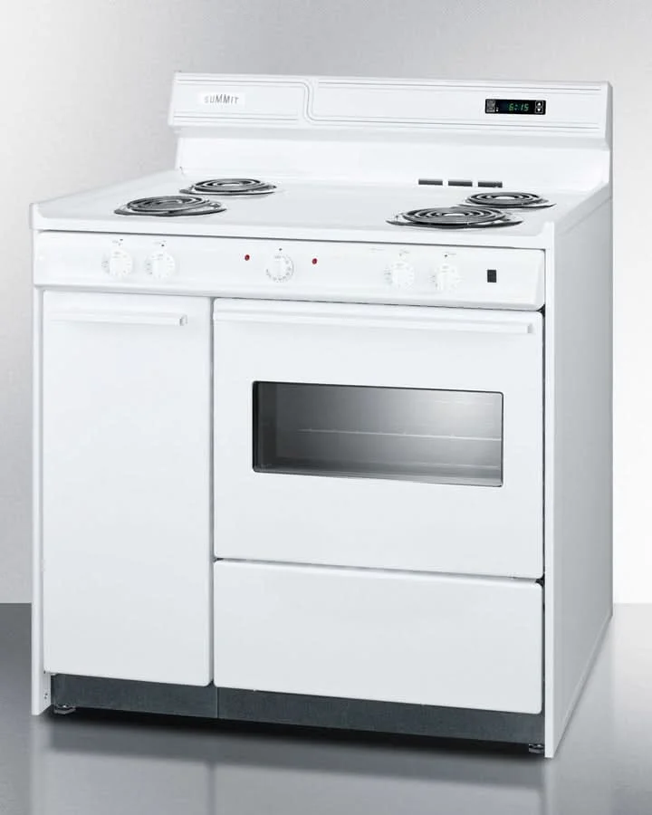 Summit 30 Electric Range with 4 Coil Elements and Storage Compartment White - WEM430KW - image 3