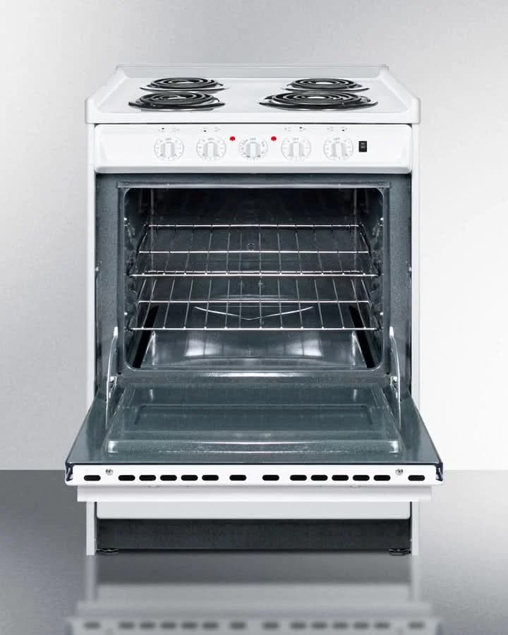Summit 24 Electric Range with Waist-High Broiler and Adjustable Racks White - WEM610R - image 2