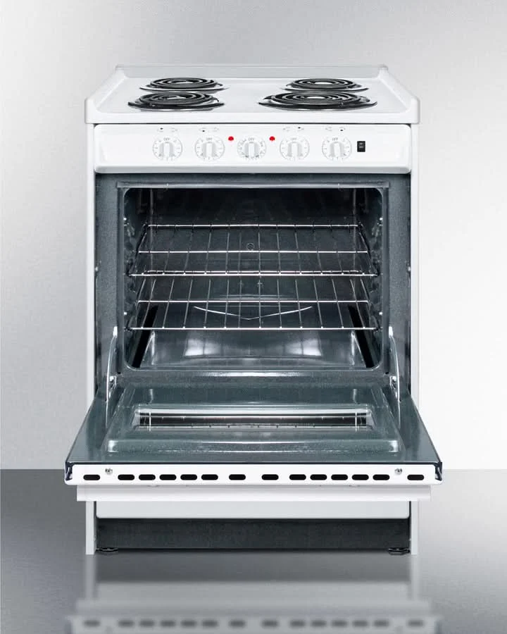 Summit 24 Wide Electric Coil Top Range with Storage Drawer White - WEM610RW - image 5