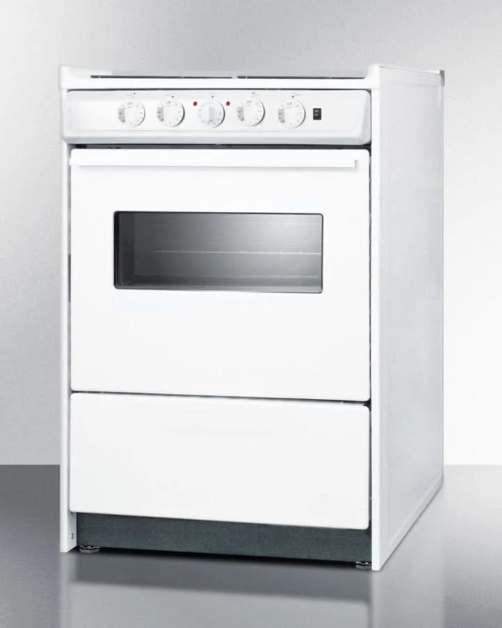 Summit 24 Wide Electric Coil Top Range with Storage Drawer White - WEM610RW - image 3