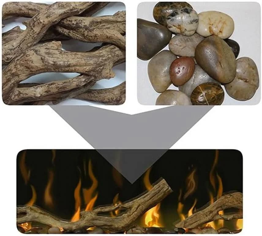 DIMPLEX Driftwood and River Rock Accessory Kit- X-LF50DWS-KIT