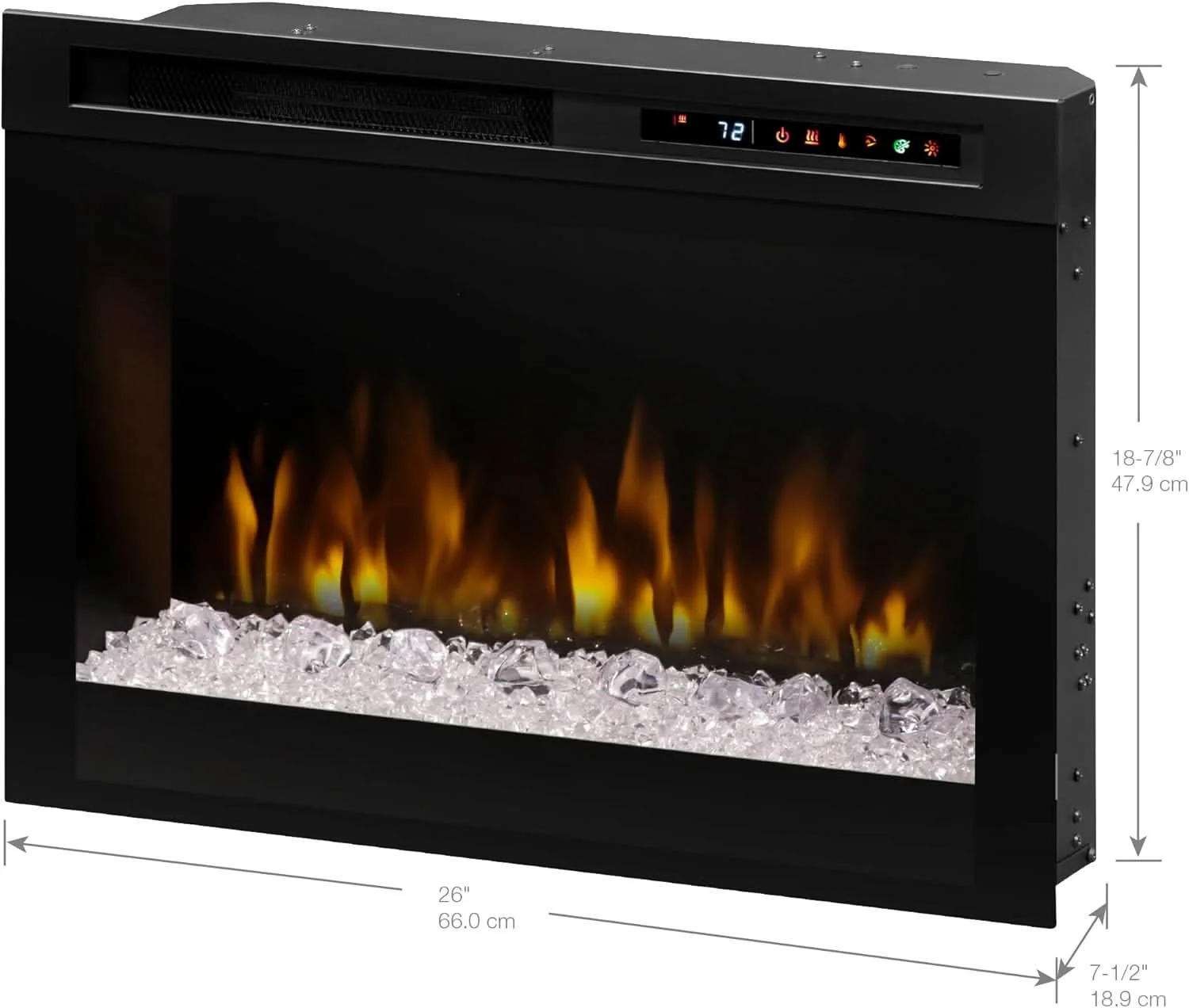 Dimplex Multi-Fire XHD 26-inch Plug-in Electric Firebox with Acrylic Ember Media Bed- XHD26G - image 2
