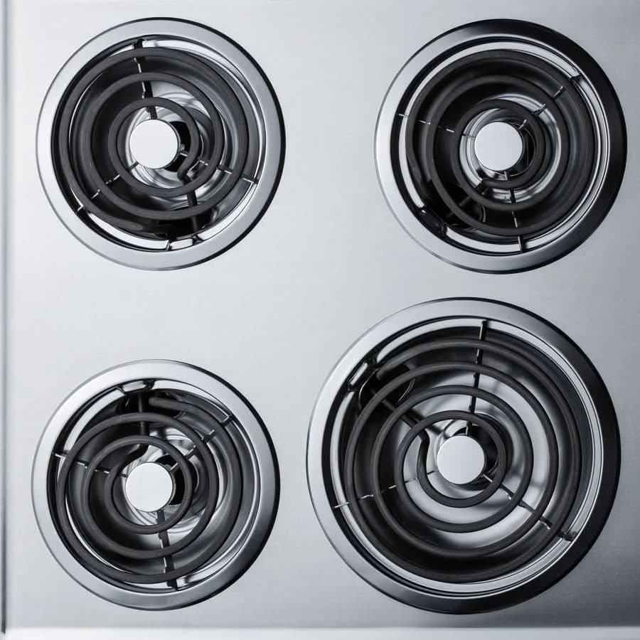 Summit 24 Wide 230V 4-Burner Coil Cooktop Stainless Steel - ZEL03 - image 2