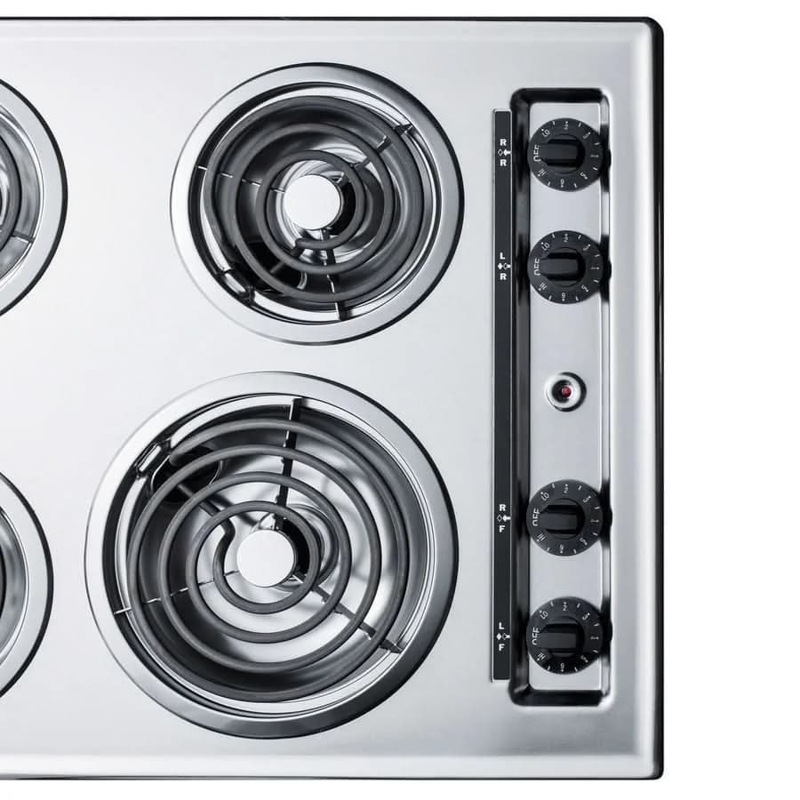 Summit 24 Wide 230V 4-Burner Coil Cooktop Stainless Steel - ZEL03 - image 3