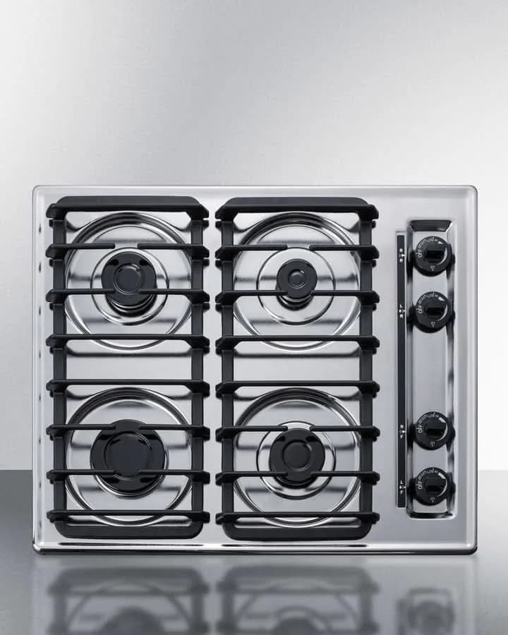 Summit 24 Wide 4 Burner Gas Cooktop Stainless Steel - ZTL033S - image 8