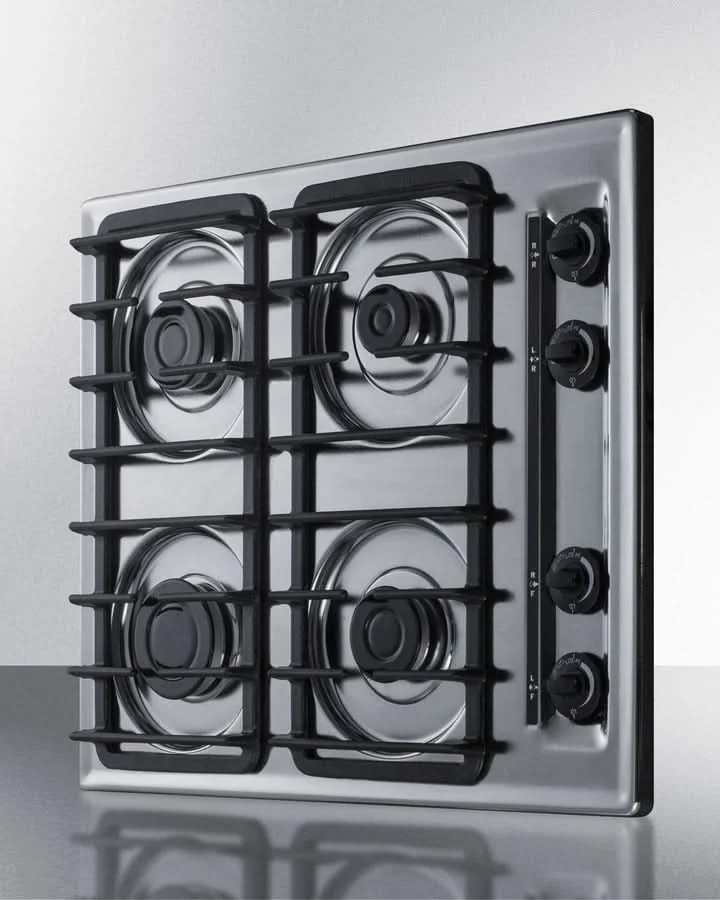 Summit 24 Wide 4 Burner Gas Cooktop Stainless Steel - ZTL033S - image 7