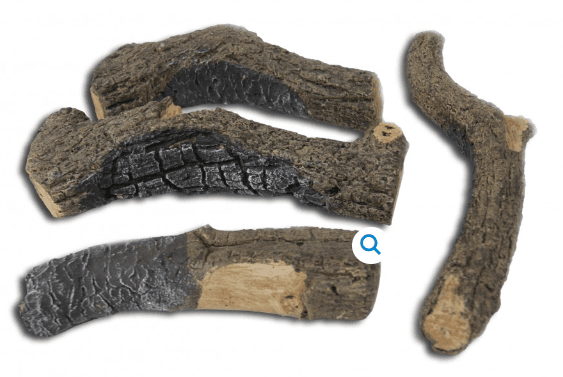 Peterson Gas Logs - FOUR CHARRED BRANCHES - BDC4