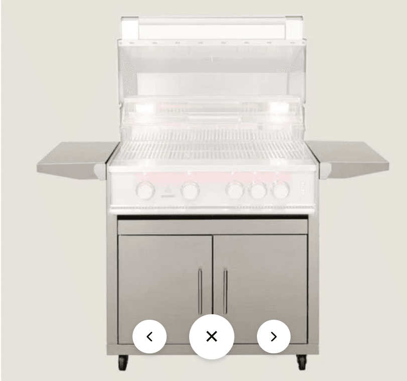TrueFlame Freestanding Cart for 40" Gas Grill - CART-TF-40DC