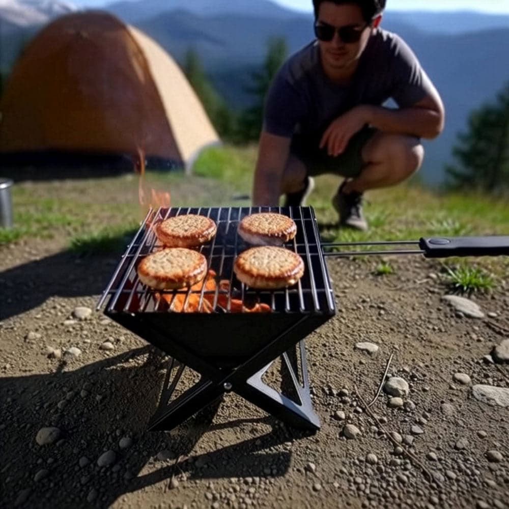 StarBBQ Folding A-Frame Camper Charcoal Grill – Portable and Compact | StarBBQ-AFCG - image 3