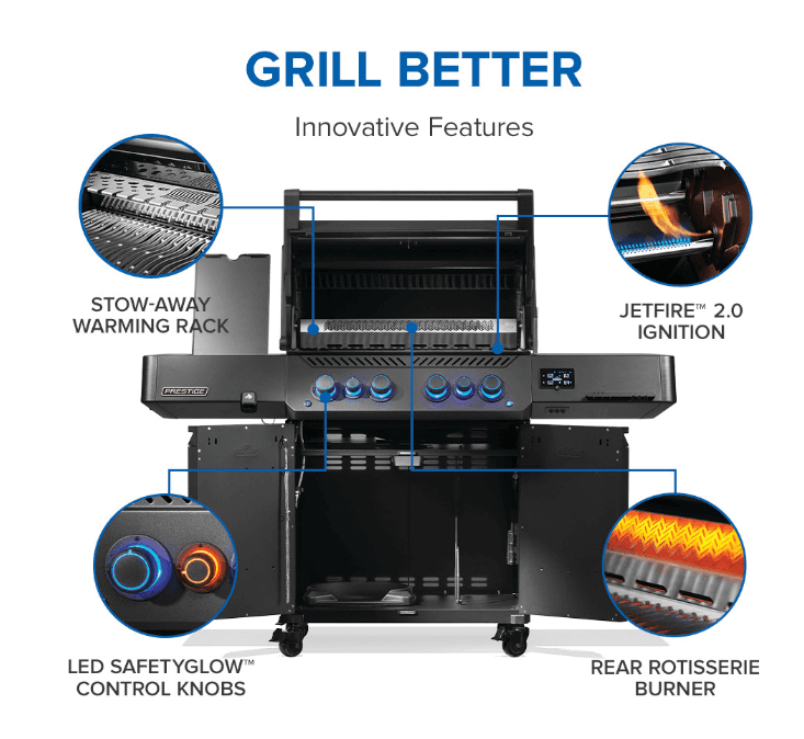 Napoleon Phantom Prestige® 500 Connected RSIB with Infrared Side and Rear Burner 4 Main Burners- P500VXRSIBPK-PHM - image 4