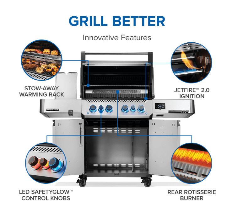 Napoleon Prestige® 500 Connected RSIB with Infrared Side and Rear Burner NG 4 Burner- P500VXRSIBNSS - image 4