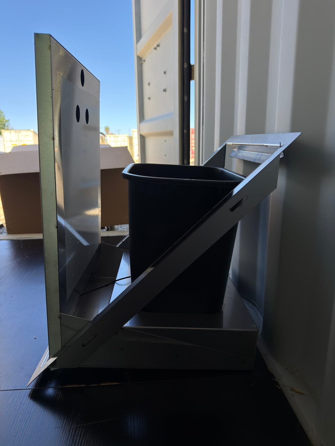 Pacific Coast Manufacturing Stainless Steel Tilt-Out Trash Drawer - PCM-200-TRTO-OB - image 2