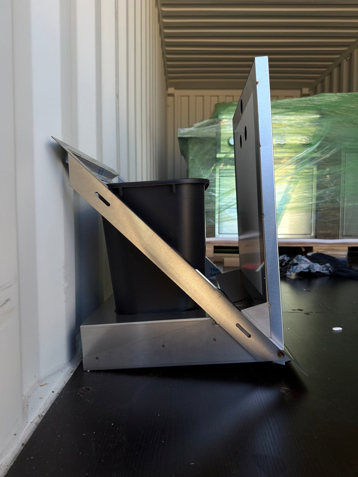 Pacific Coast Manufacturing Stainless Steel Tilt-Out Trash Drawer - PCM-200-TRTO-OB - image 3