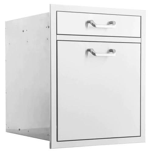 Eloquence 260 Series 20 Inch Single Drawer & Roll Out Trash/Recycling Bin Combo - Eloquence-260-TR-DR1