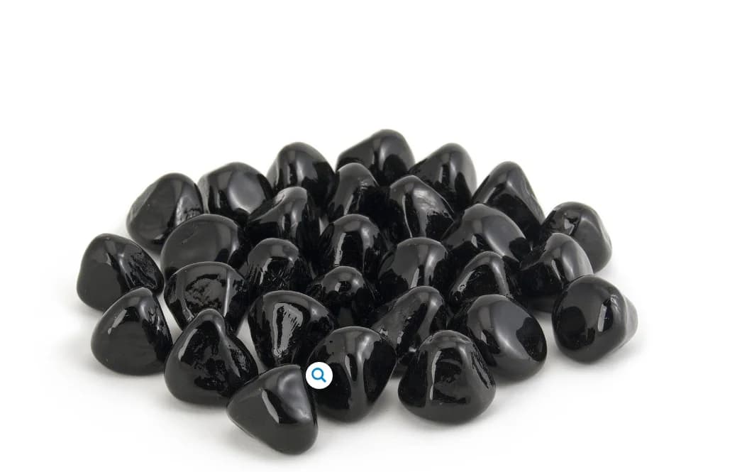Peterson Gas Logs - DIAMOND NUGGETS DEEP BLACK--40 LB BUCKET - GLD40DB