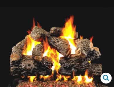 Peterson Gas Logs - 30" CHARRED RUGGED SPLIT OAK LOGS ONLY -CHRRSO30