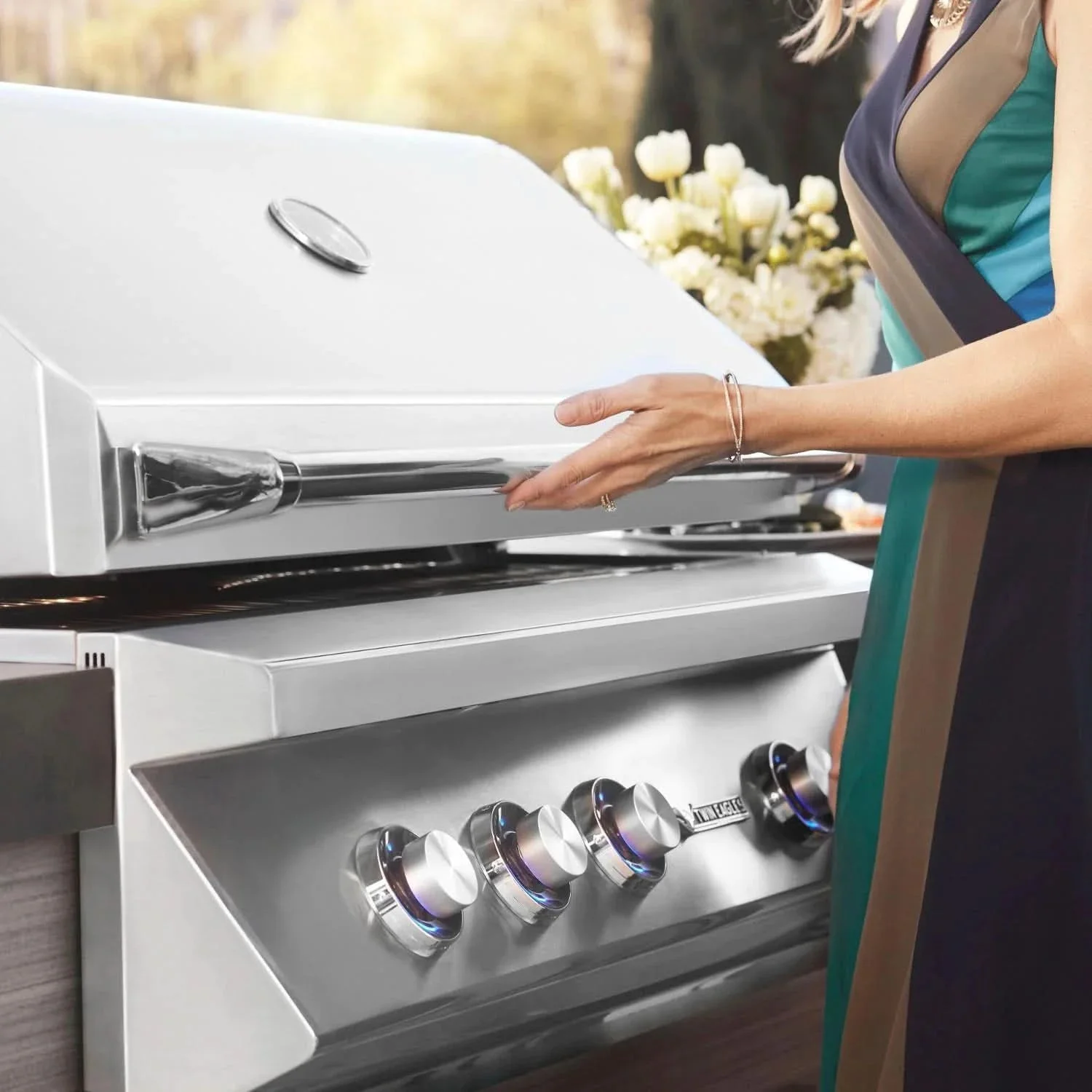 Twin Eagles - 30-Inch 2-Burner Freestanding Grill On Deluxe Cart - Liquid Propane Gas with Sear Zone & Infrared Rotisserie Burner - TEBQ30RS-CL + TEGB30SD-B