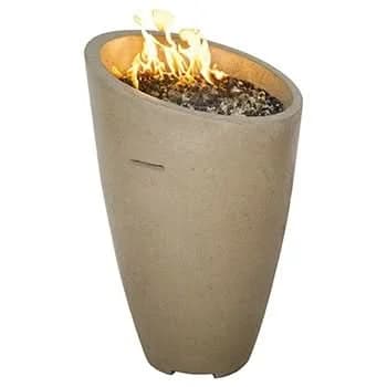 American Fyre Designs 23 Inch Eclipse Fire Urn with Door, Cafe Blanco, Natural Gas, Without Access- 520-CB-10-M2NC