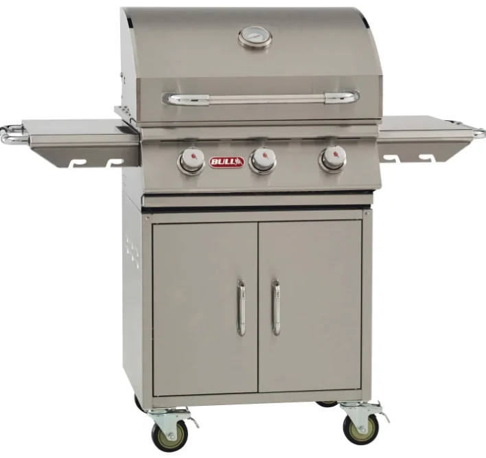 Bull Steer Premium - 25-Inch 3-Burner Freestanding Grill Cart - Natural Gas - 69102