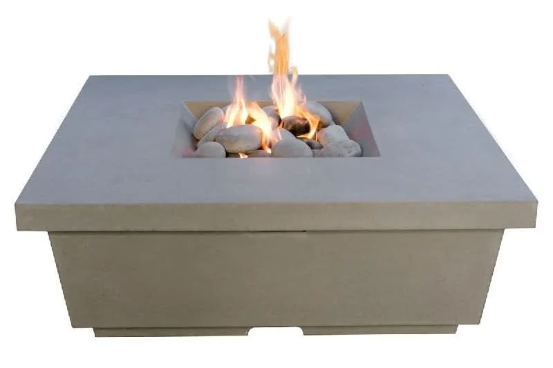 American Fyre Designs 15 1/2 Inch Contempo Square Firetable, Black Lava, Propane Gas- 784-BA-11-M2PC