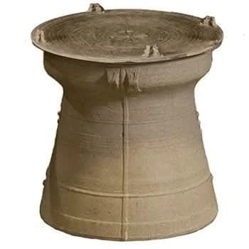 American Fyre Designs 21 3/4 Inch Rain Drum Tank and End Table, Black Lava- 8199-BA