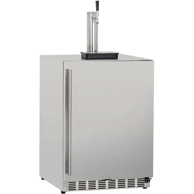 Summerset 25-Inch 6.6 Cu. Ft. Outdoor Rated Single Tap Beer Dispenser/Kegerator - SSRFR-24DK1