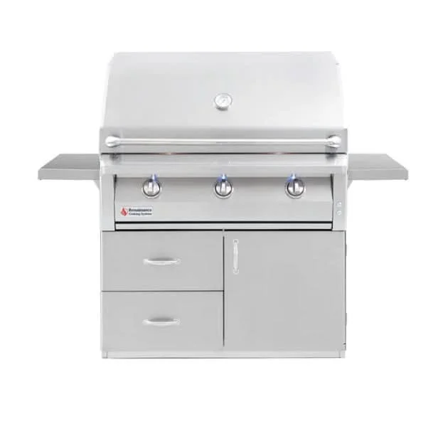 RCS ARG - 42-Inch 3-Burner Freestanding Grill - Liquid Propane Gas - ARG42 LP + ARG42CART