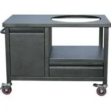 Sole Gourmet Steel Cart 4 Large BGE Silver - BGECSIL *Discontinued