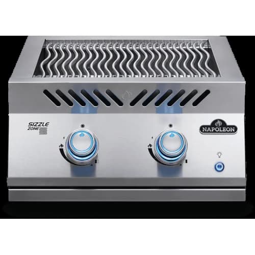 Napoleon Built In 700 Series Dual Infrared Liquid Propane Gas Burner with Stainless Steel Cover - BIB18IRPSS