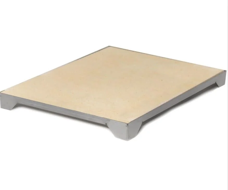 Blaze 14 3/4 Inch Ceramic Pizza Stone With Stainless Steel Tray - BLZ-PZST