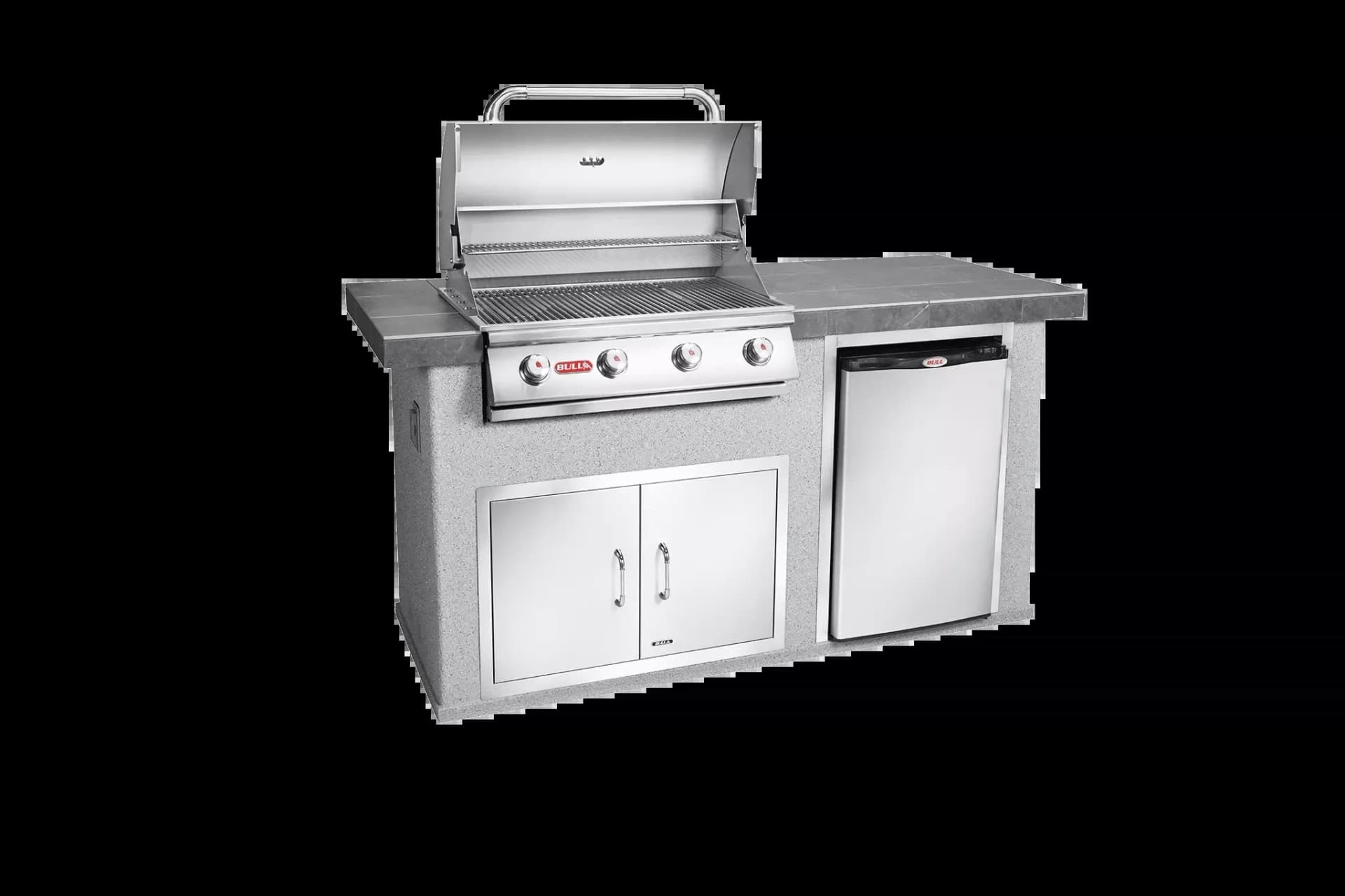 Bull Island Power Q Outdoor Island Kitchen & Grill Rock Base - 31007-LP