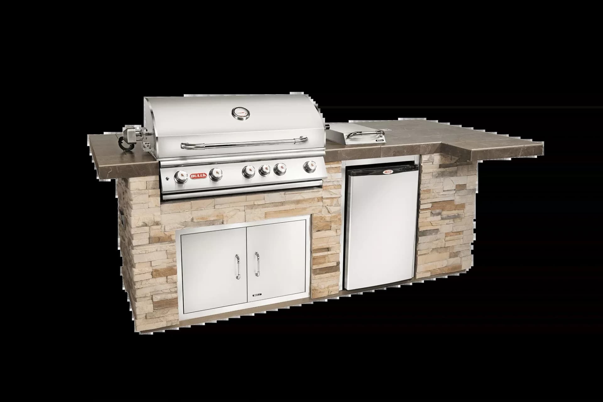 Bull Island BBQ Outdoor Kitchen & Grill Rock Base - 31015-NG