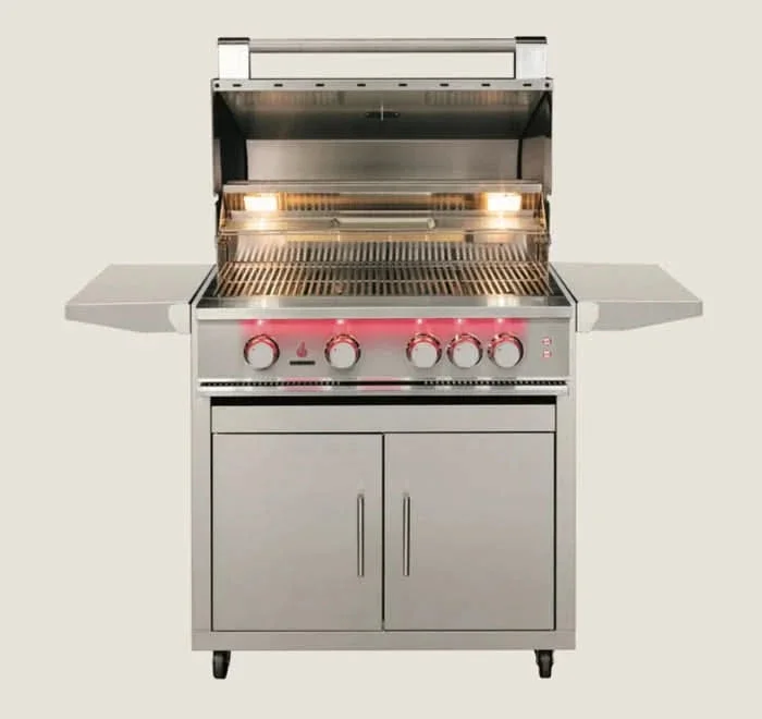 TrueFlame Deluxe Cart, Fold-Down Side Shelves, KD- CART-TF-32DC