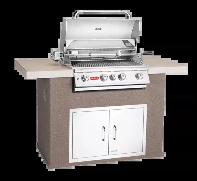 Bull Island Master Q Outdoor Kitchen & Stainless Steel Grill Rock Base - 31005-LP