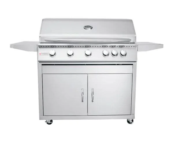 RCS Premier - 40-Inch 5-Burner Freestanding Grill with Rear Burner - Liquid Propane Gas - RJC40ALPCK