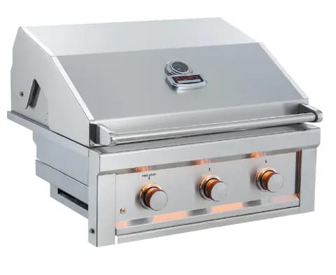 Sunstone Ruby - 30-Inch 3-Burner Built-In Grill - Natural Gas - Open Box - RUBY3B-NG-OB