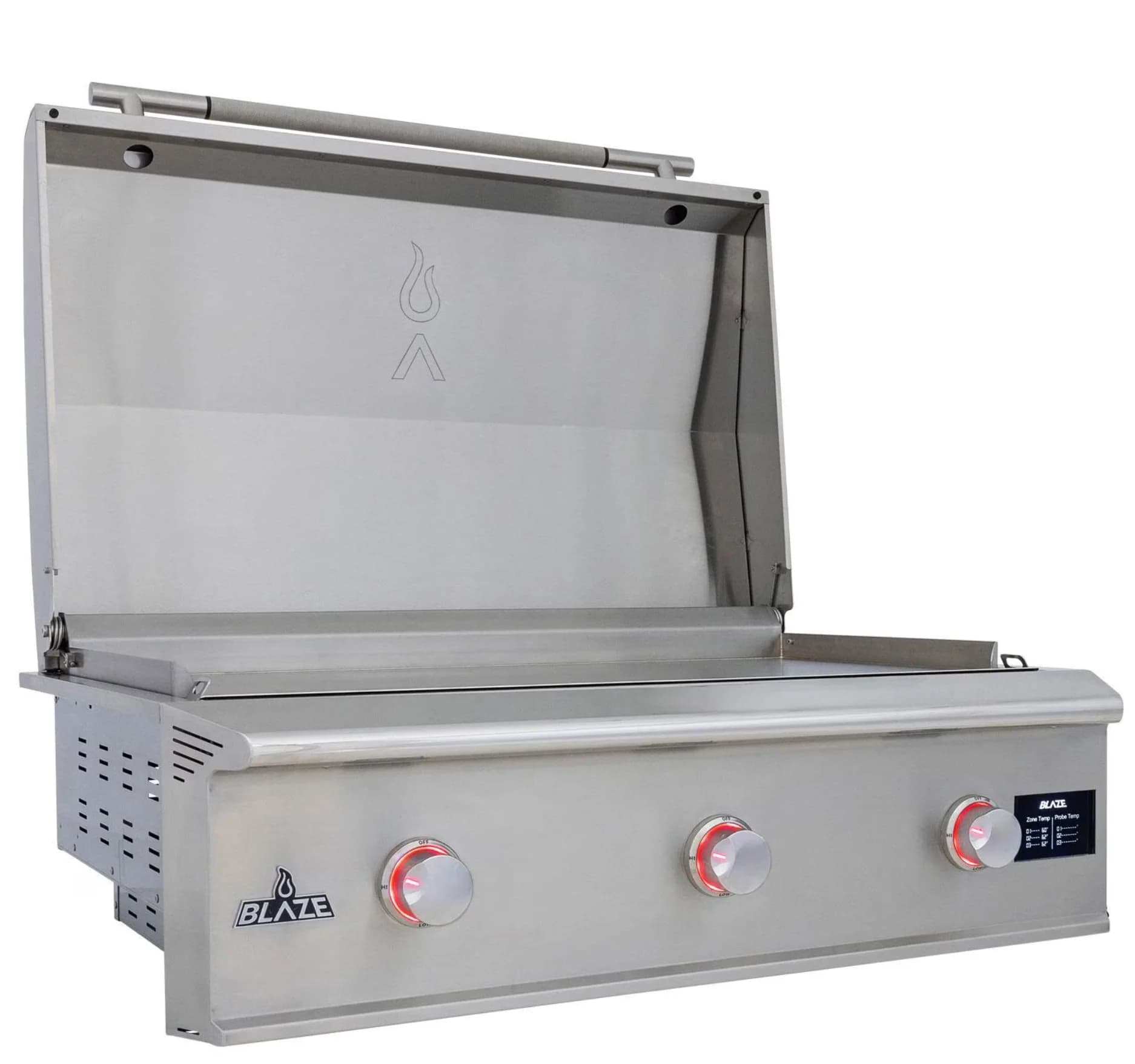 Blaze LTE PRO 40-Inch Built-in Propane Gas Griddle w/ Digital Temperature Screen & Lift-Assist Lid - BLZ-GRIDDLE40-LP