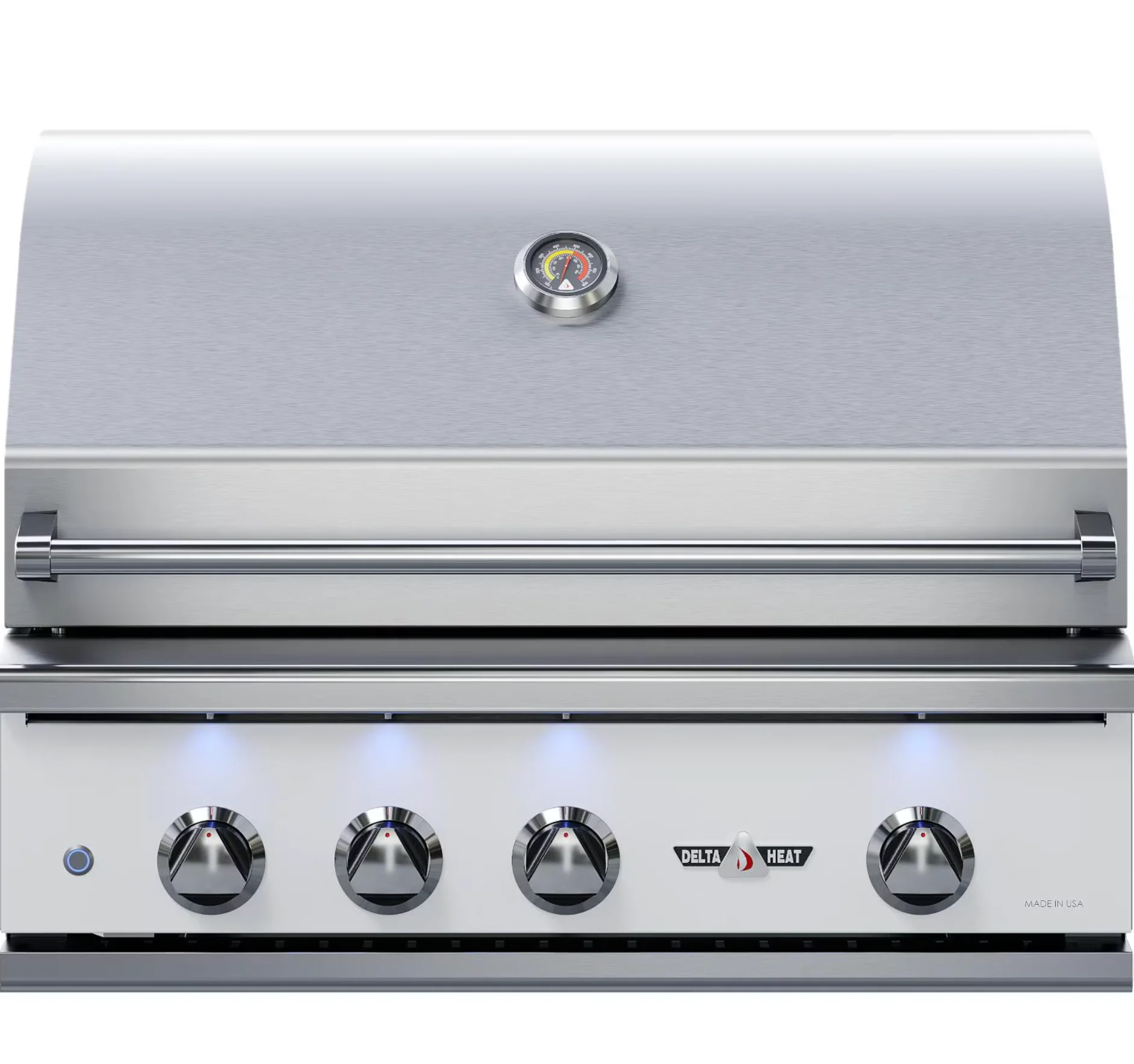 Delta Heat 38-Inch 3-Burner Built-In Propane Grill w/ Rotisserie & Sear Zone - White Control Panel - DHBQ38RS-WL