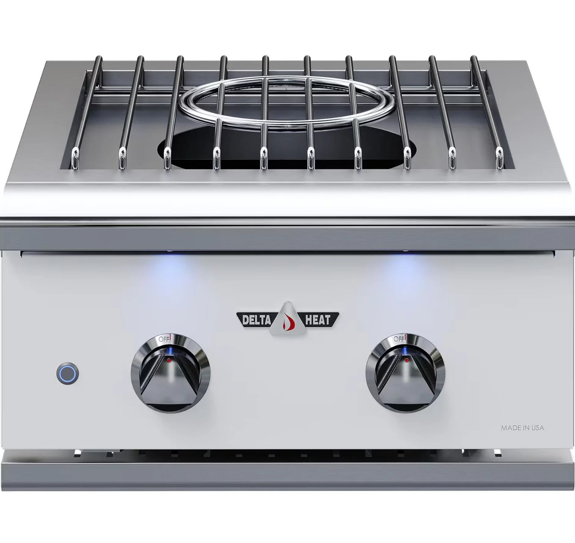 Delta Heat 22-Inch Built-In Natural Gas Power Burner - White Control Panel - DHPW22-WN
