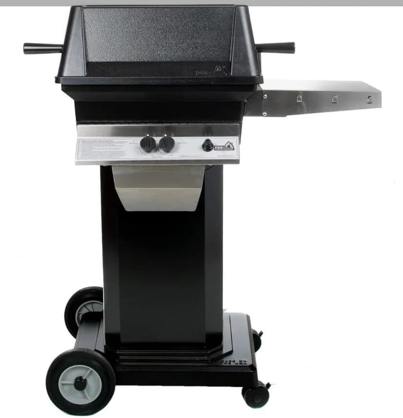 PGS A Series A40 - 2-Burner Black Portable Pedestal Base Grill - Natural Gas - A40NG + ABPED + ANC