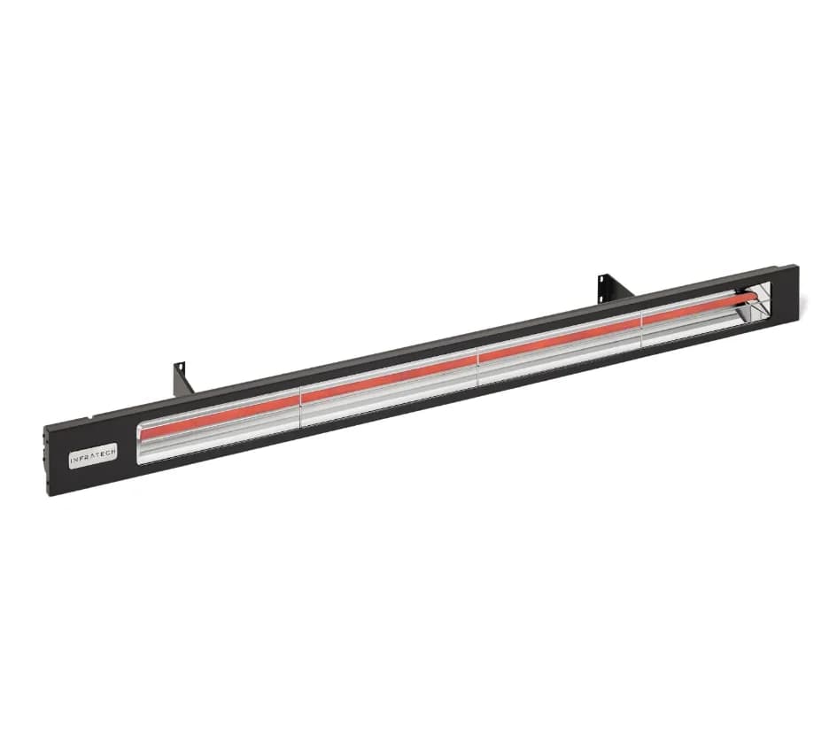 Infratech Slimline Series 63 1/2-Inch 4000W Single Element Electric Infrared Patio Heater, 208V, Matte Black - SL4028BL