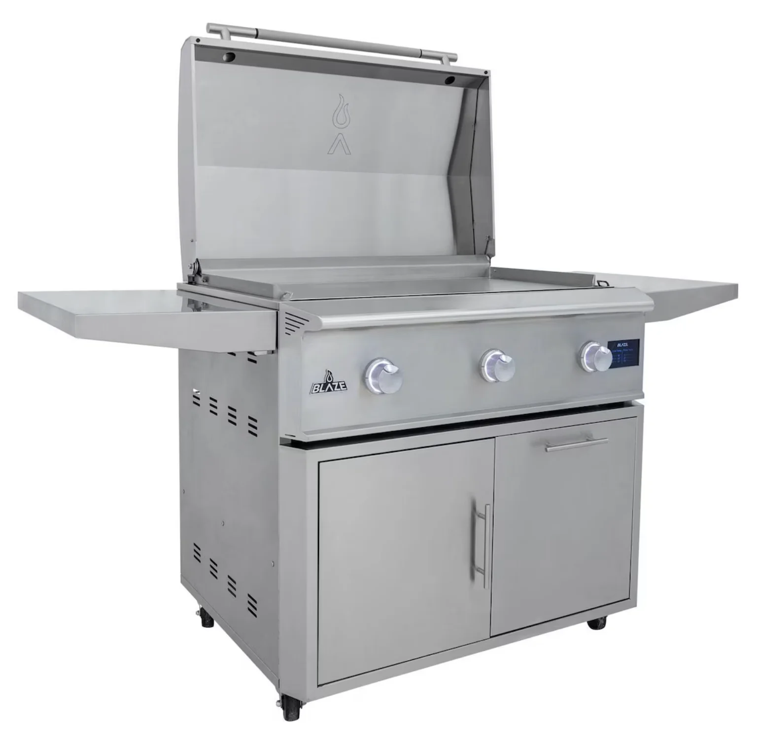 Blaze LTE PRO 40-Inch Built-in Natural Gas Griddle w/ Digital Temperature Screen & Lift-Assist Lid - BLZ-GRIDDLE40-NG + BLZ-GRIDDLE40-CART-LTSC