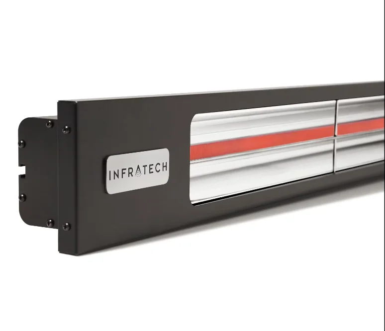Infratech Slimline Series 29 1/2-Inch 1600W Single Element Electric Infrared Patio Heater, 208V, Matte Black - SL1628BL