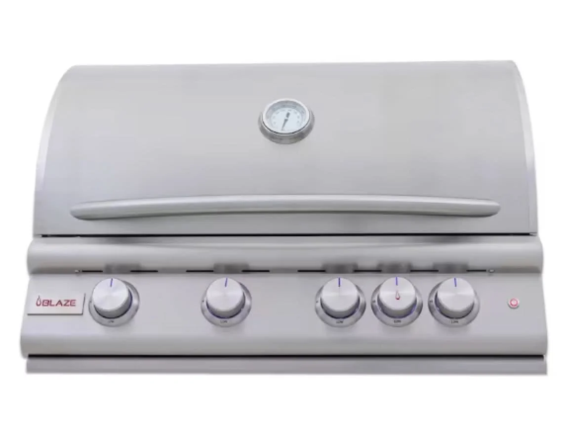 Blaze Premium LTE+ 32-Inch 4-Burner Built-In with Rear Infrared Burner & Lift-Assist Hood - BLZ-4LTE3