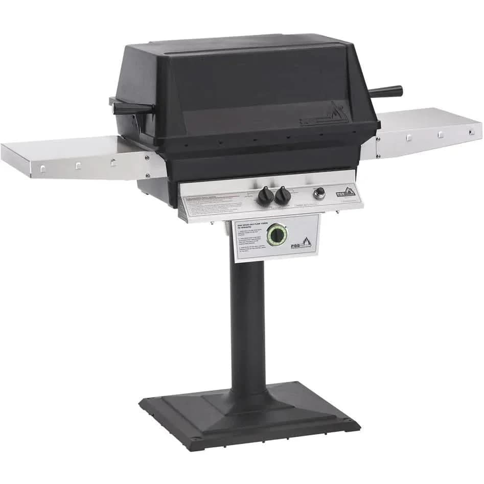 PGS T-Series T40 Commercial - 2-Burner Bolt-Down Patio Post Grill with Timer - Liquid Propane Gas - T40LP + AMPB